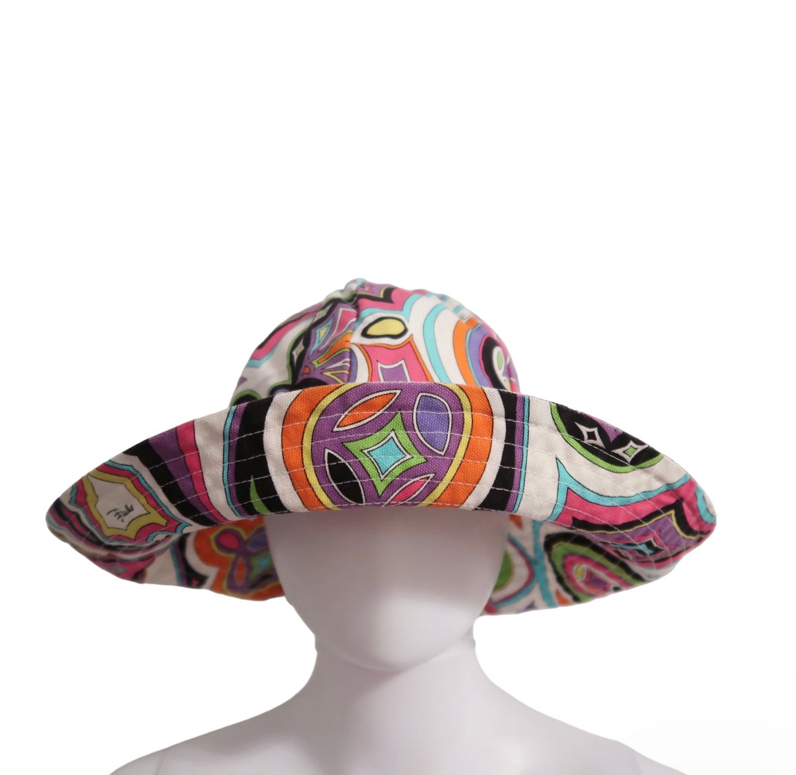 Emilio Pucci Multi-color Wide Brim Hat