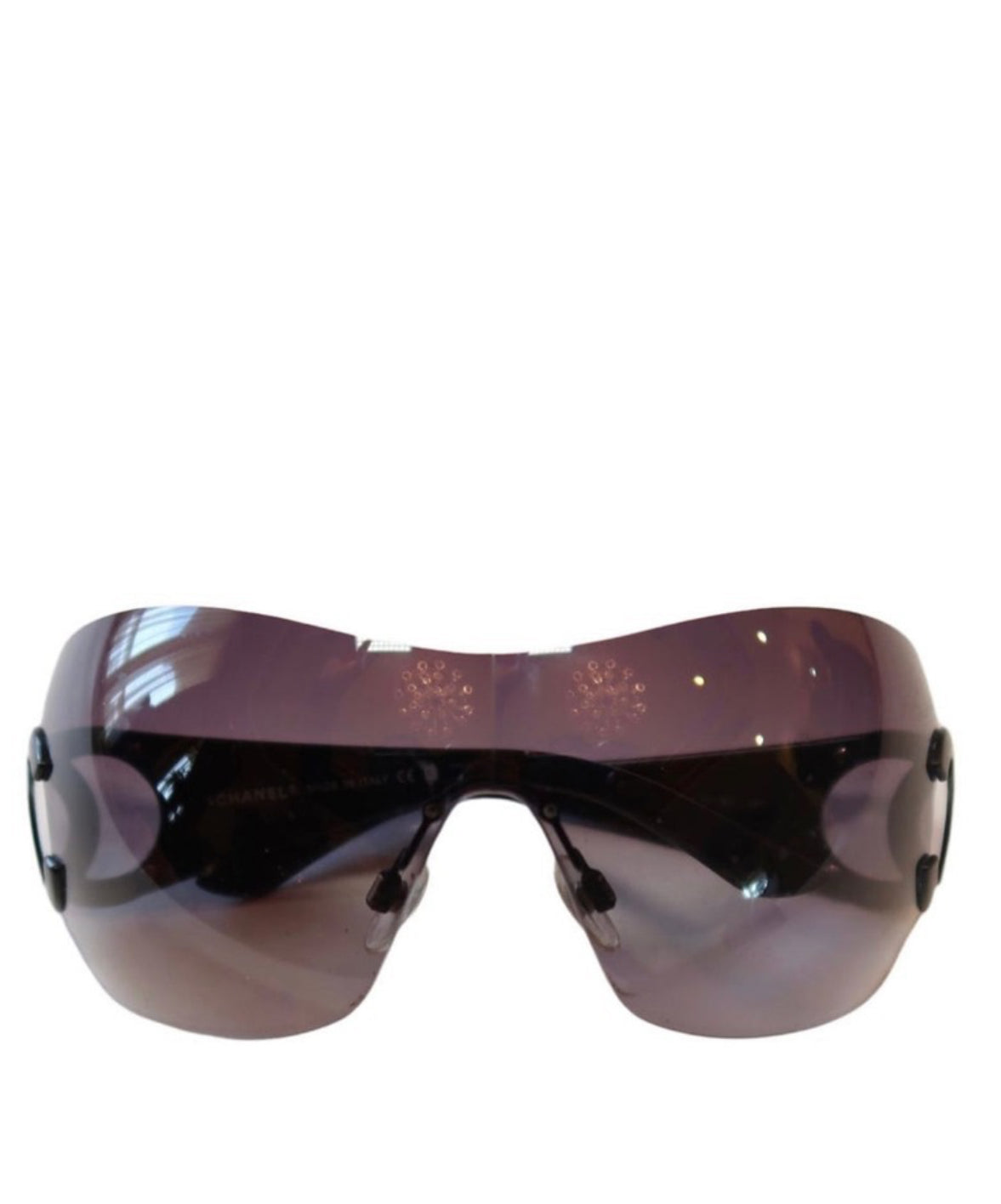 Chanel Black Rimless CC Logo Sunglasses