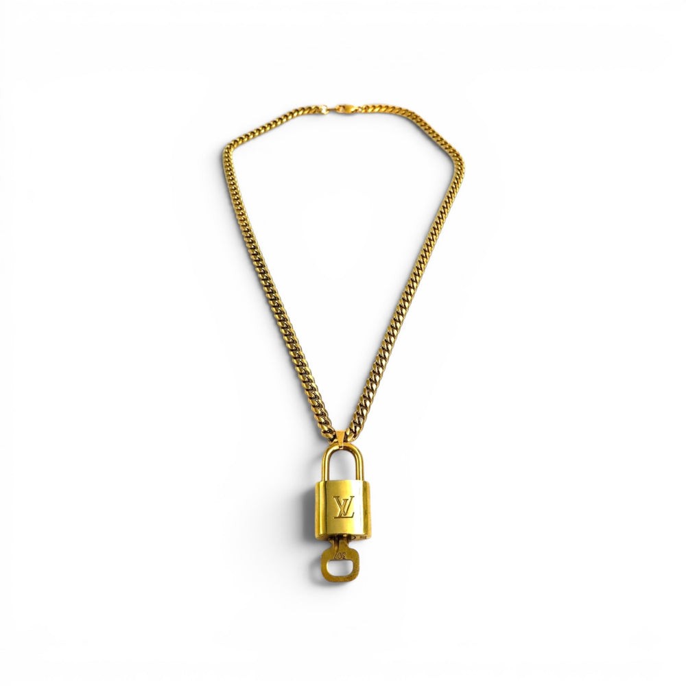 Louis Vuitton Lock & Key Chain Necklace