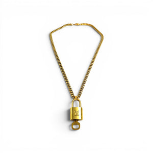 Louis Vuitton Lock & Key Chain Necklace