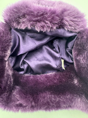 Diesel Aviator Ushanka Purple Fur Hat