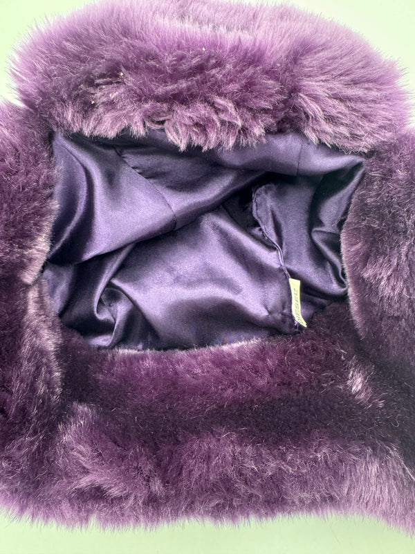 Diesel Aviator Ushanka Purple Fur Hat