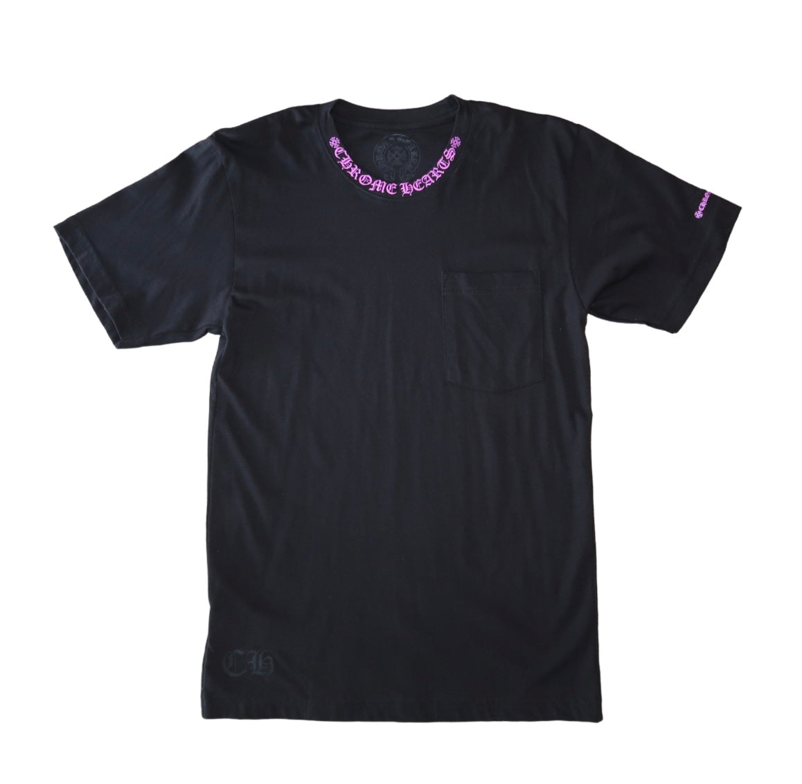 Chrome Hearts Purple Neck Script Logo T-Shirt