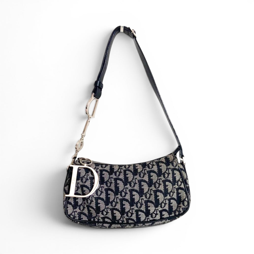 Christian Dior Charm Pochette Diorissimo Canvas Shoulder Bag