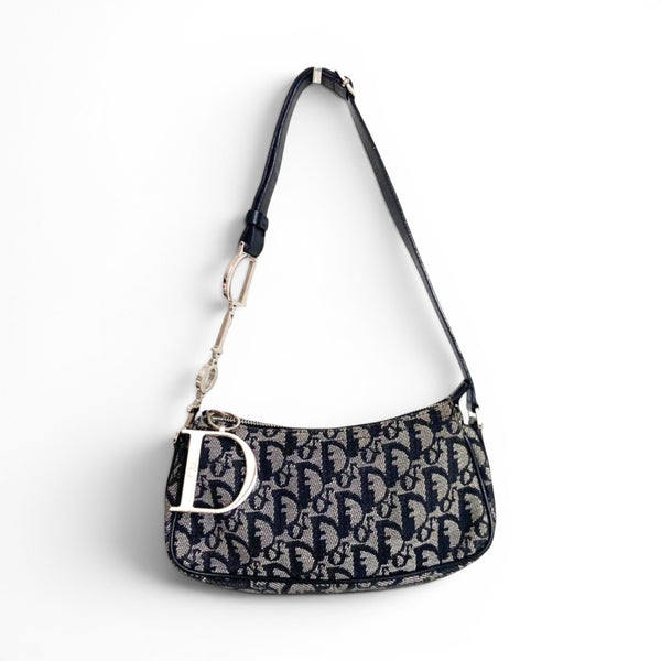 Christian Dior Charm Pochette Diorissimo Canvas Shoulder Bag