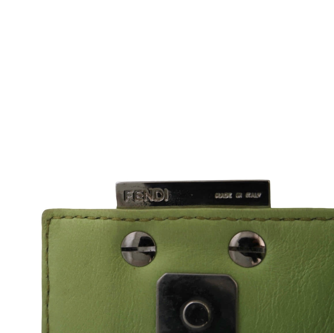 Fendi Mini Croissant Green Leather Bag