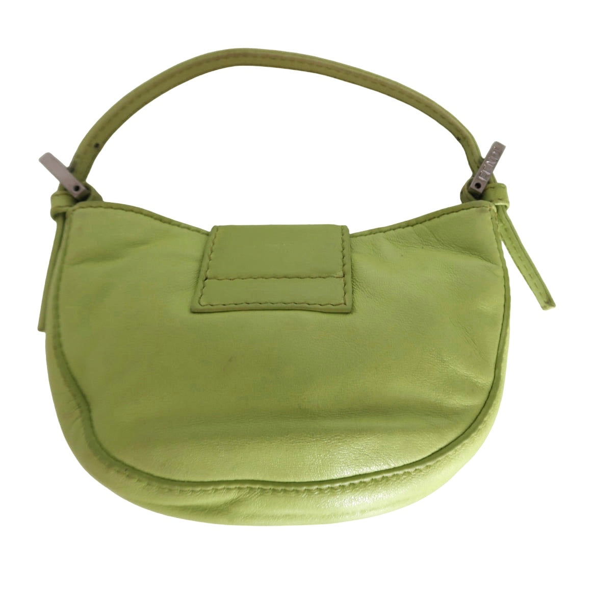 Fendi Mini Croissant Green Leather Bag