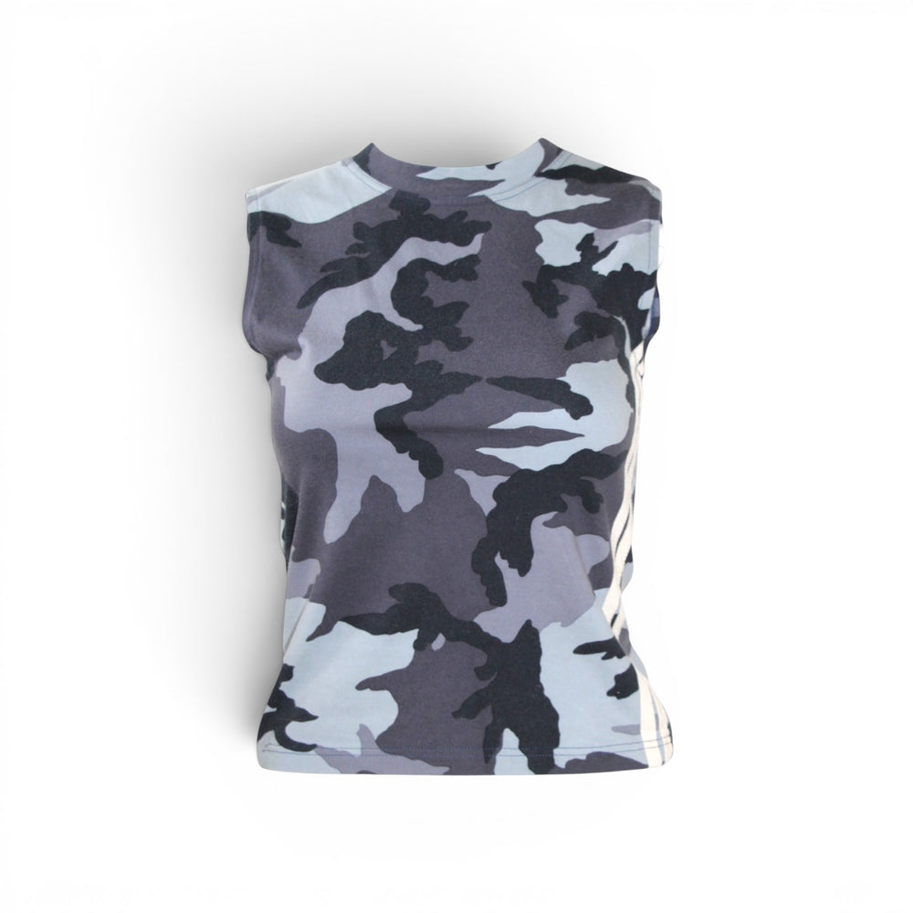 Christian Dior 2000s Purple and Blue Camouflage Top