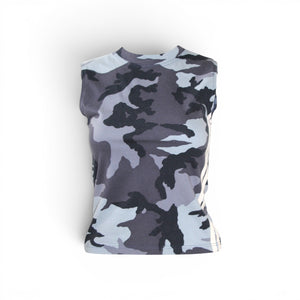 Christian Dior 2000s Purple and Blue Camouflage Top