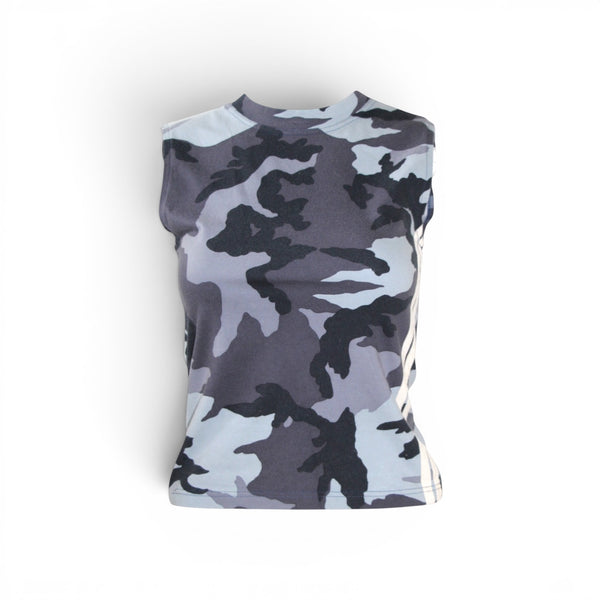 Christian Dior 2000s Purple and Blue Camouflage Top