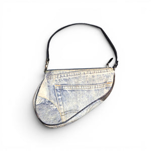 Christian Dior Miss Diorella 2001 Denim Blue Saddle Bag