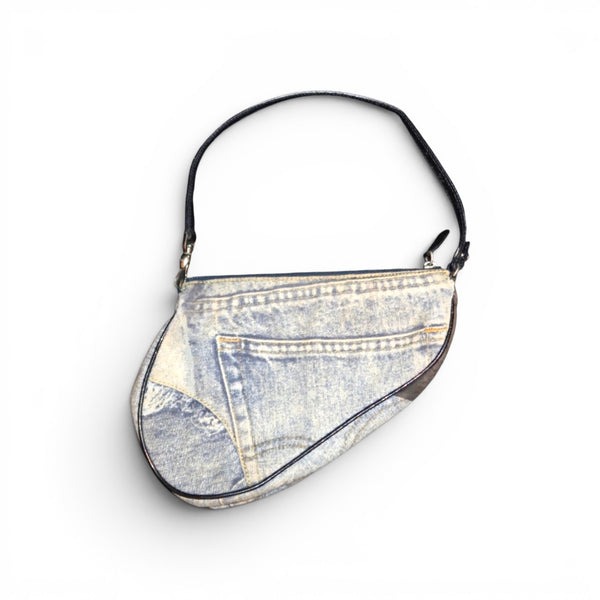 Christian Dior Miss Diorella 2001 Denim Blue Saddle Bag