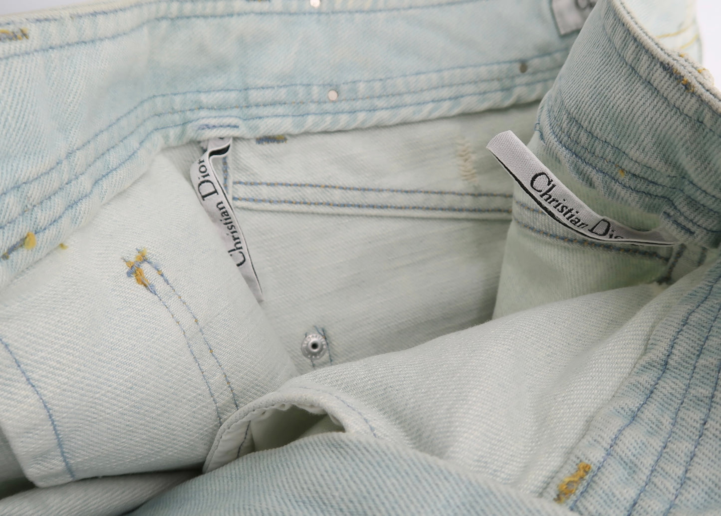 Christian Dior Hardcore Mini Denim Skirt by Galliano