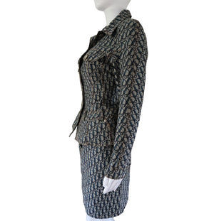 Christian Dior Trotter Monogram Jacket and Skirt Set