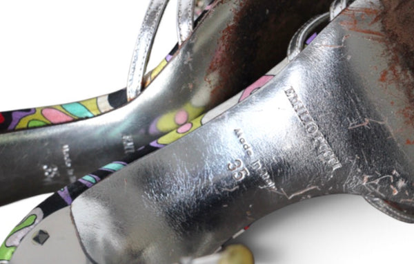 Emilio Pucci Multicolored Beaded Heels
