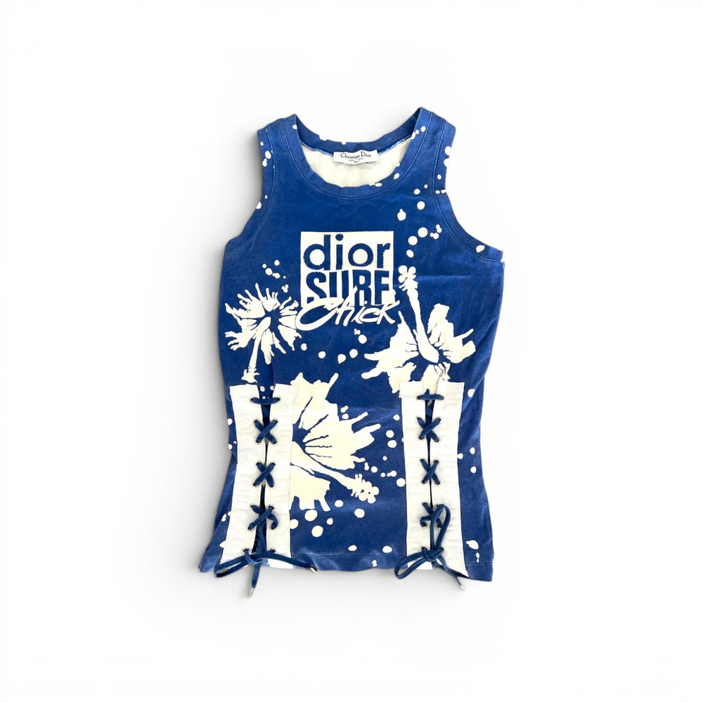 Christian Dior SS 2004 Surf Chick Sleeveless Lace-up Top