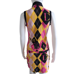 Christian Dior 2004 Argyle Polo Dress