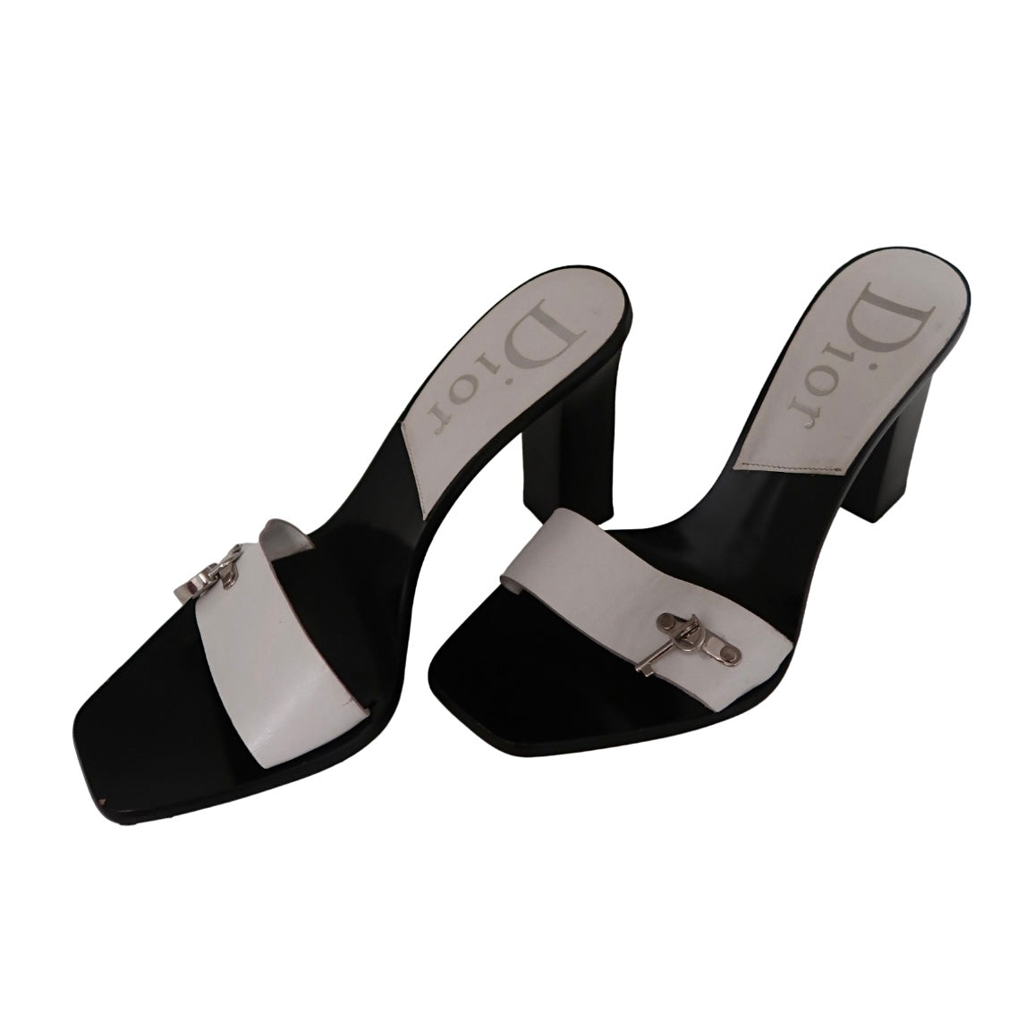 Christian Dior Cadena Lock and Key Mules
