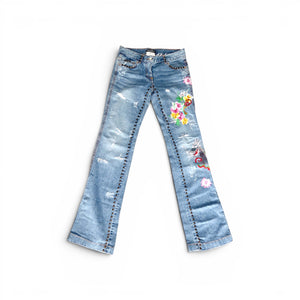 Dolce & Gabbana Hawaii Floral Distressed Jeans