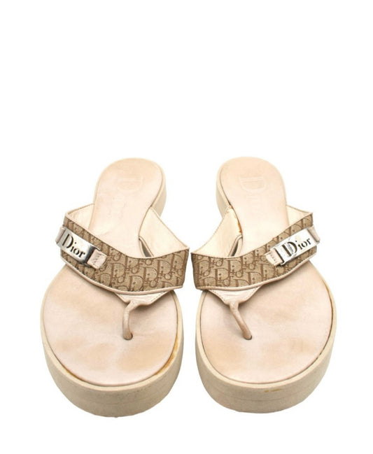 Christian Dior Spring Summer 2005 Trotter Flip-Flop Sandals