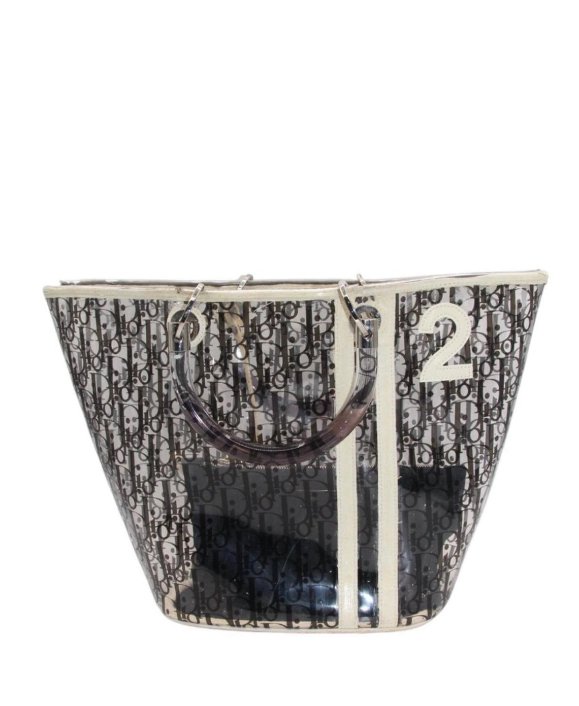 Christian Dior Trotter Clear Canvas Tote Bag