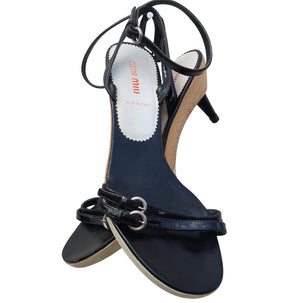 Miu Miu Leather Strap Heels