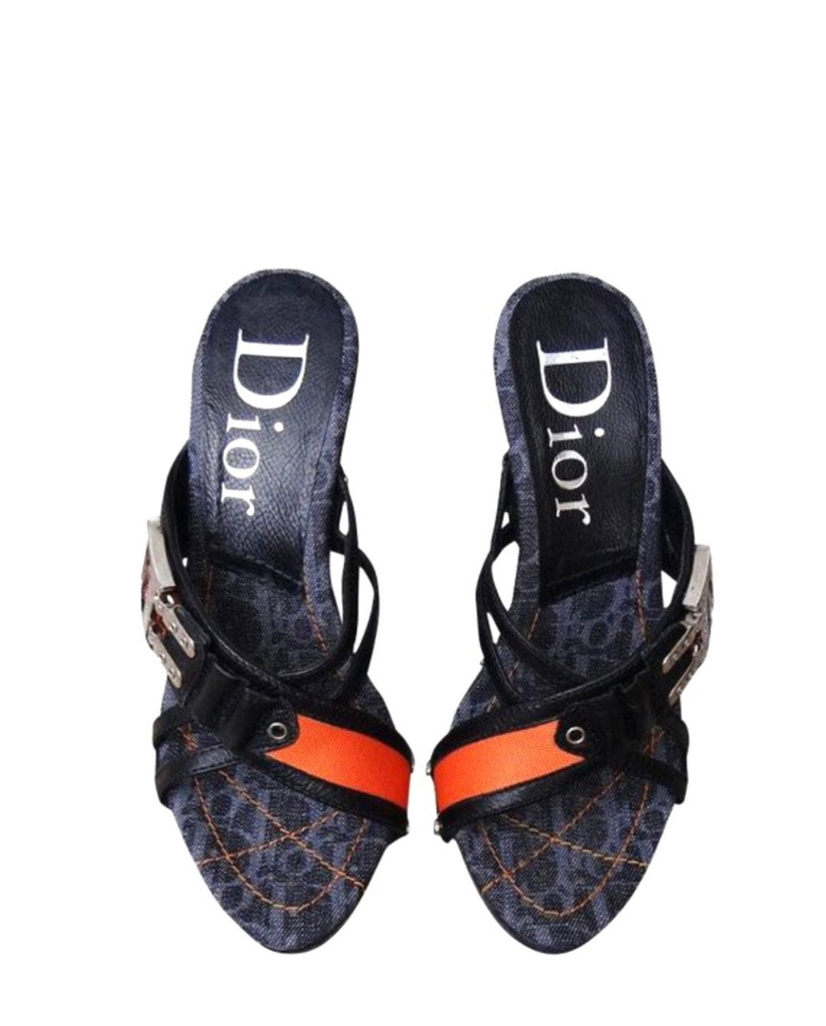 Christian Dior "Remove Before Flight"
Monogram Denim Heels