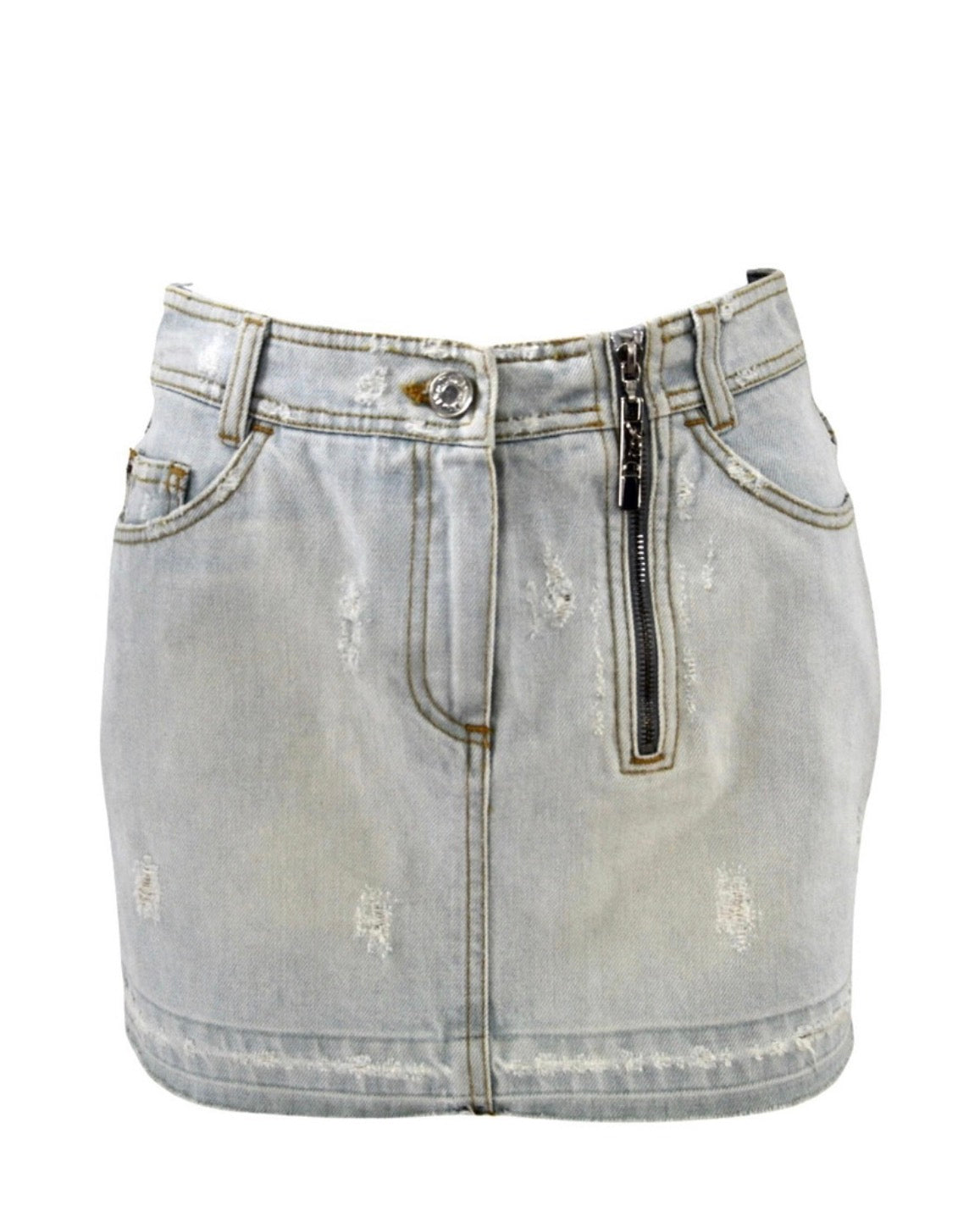 Christian Dior Hardcore Mini Denim Skirt by Galliano