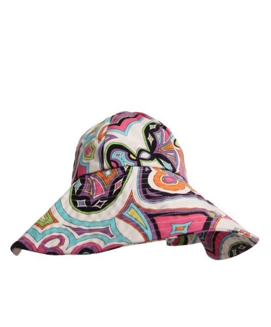 Emilio Pucci Multi-color Wide Brim Hat