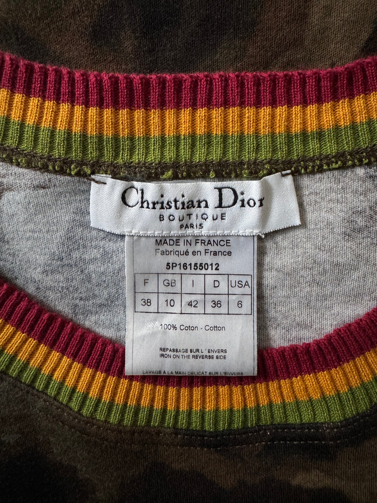 Christian Dior " Dior Love" Rasta Top