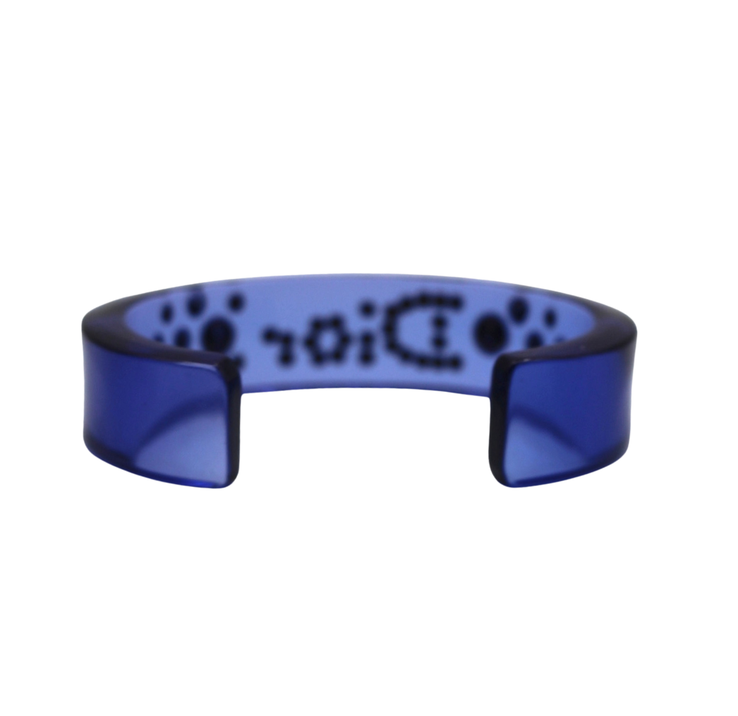 Christian Dior Lucite Blue Resin Cuff Bracelet