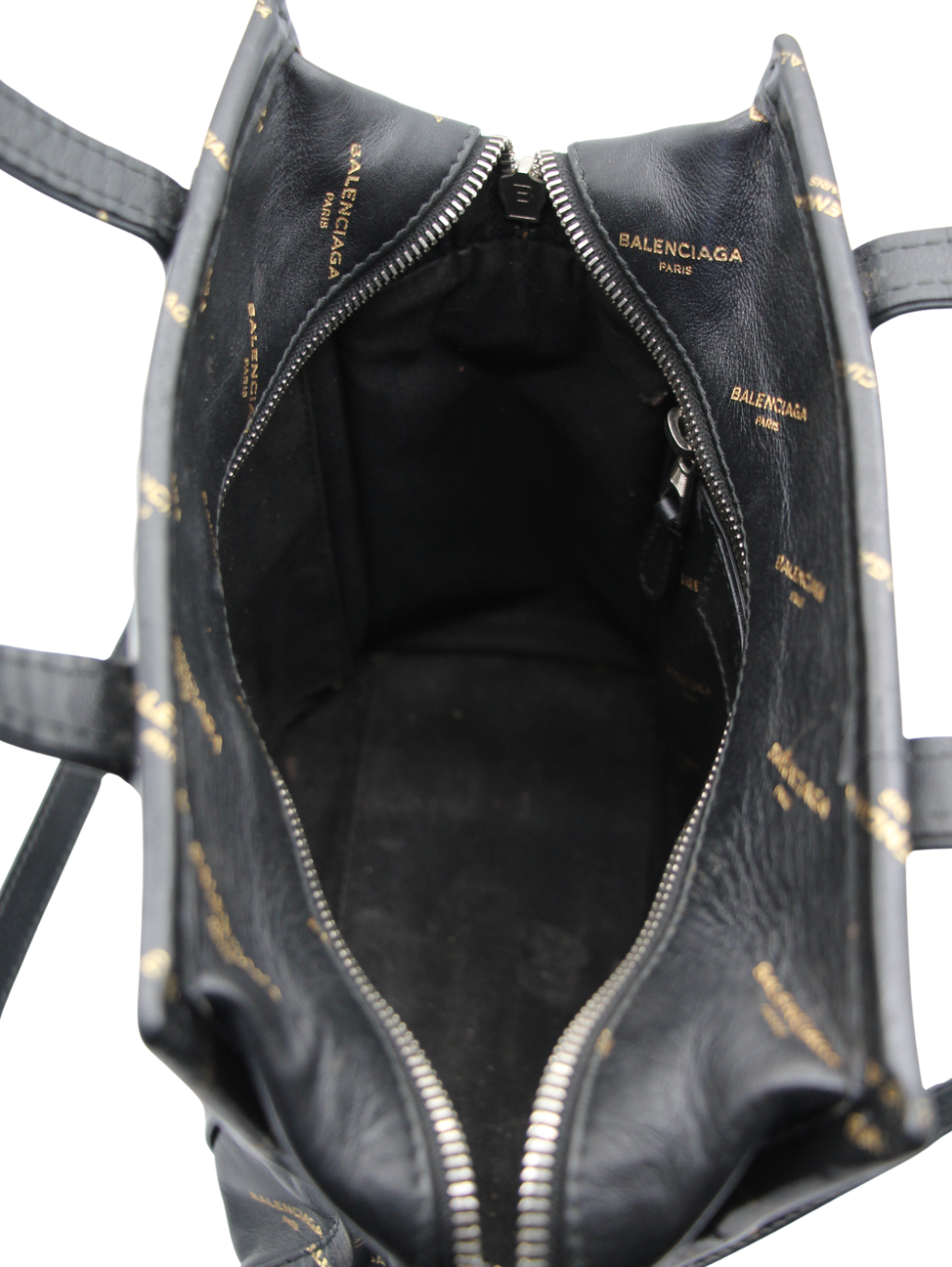 Balenciaga Allover Logo Bazar Shopper Tote Bag