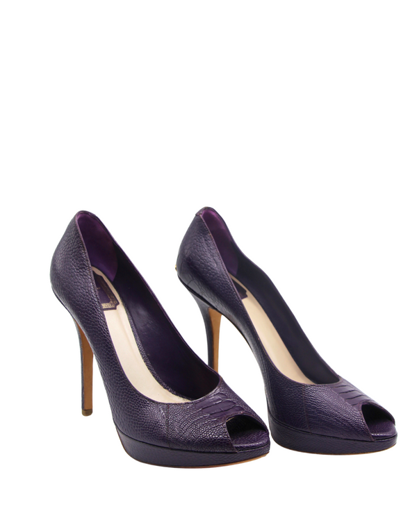 Christian Dior Purple Python Heels