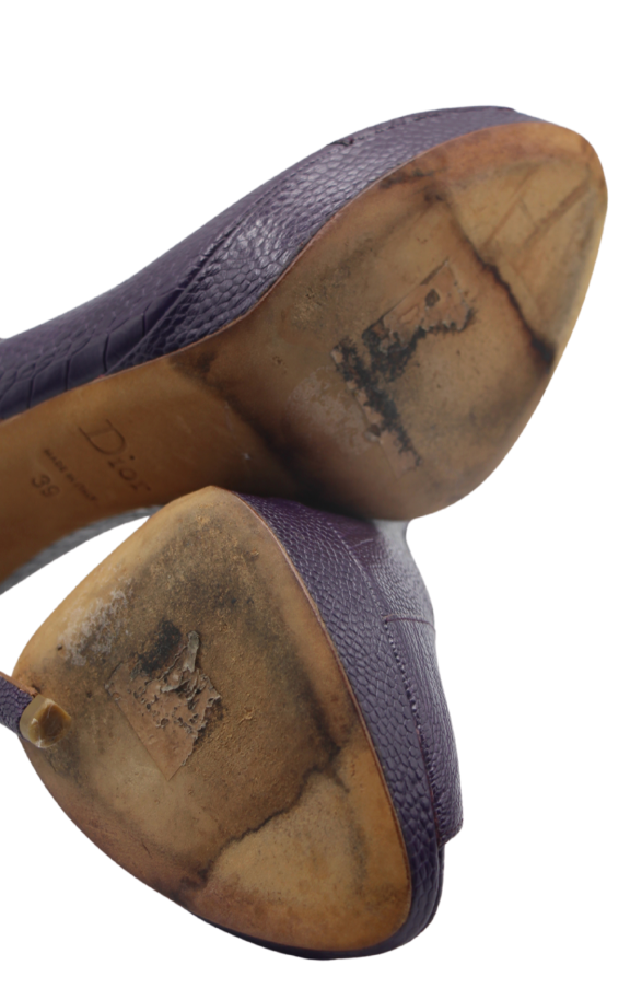 Christian Dior Purple Python Heels
