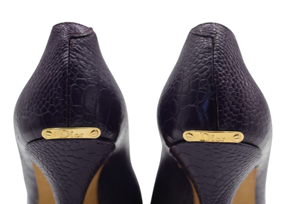 Christian Dior Purple Python Heels