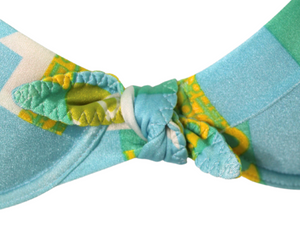 Christian Dior Spring 2005 Blue and Green Patchwork Bikini Set