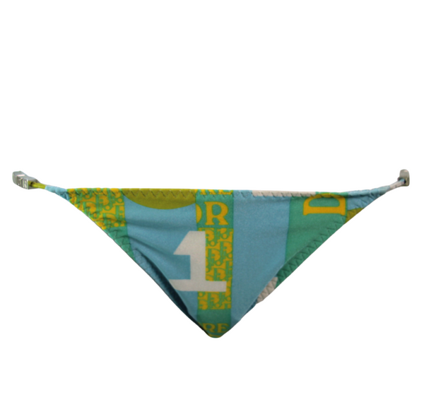 Christian Dior Spring 2005 Blue and Green Patchwork Bikini Set