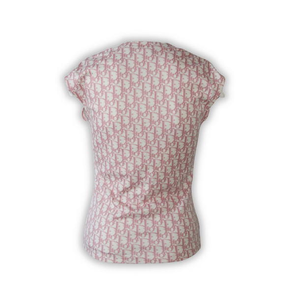 Christian Dior by John Galliano Pink Trotter Monogram Tank Top