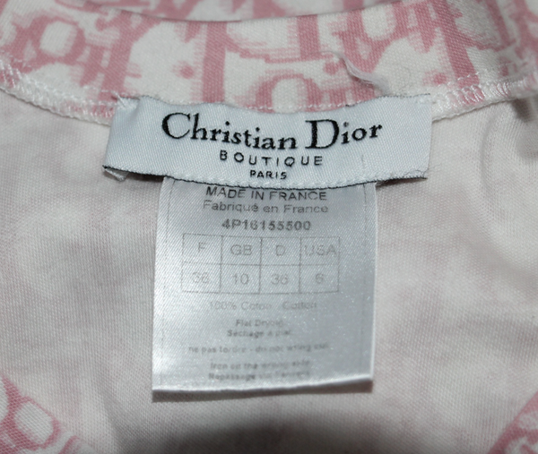 Christian Dior by John Galliano Pink Trotter Monogram Tank Top