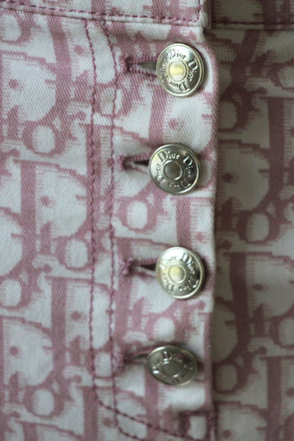 Christian Dior by John Galliano Pink Trotter Monogram Skirt