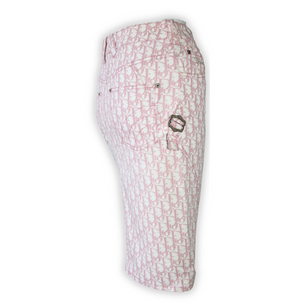 Christian Dior by John Galliano Pink Trotter Monogram Skirt