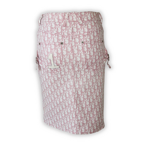 Christian Dior by John Galliano Pink Trotter Monogram Skirt