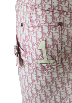 Christian Dior by John Galliano Pink Trotter Monogram Skirt