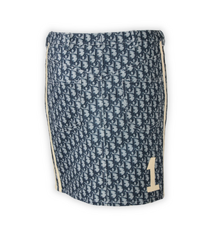Christian Dior by John Galliano Blue Trotter Monogram Skirt