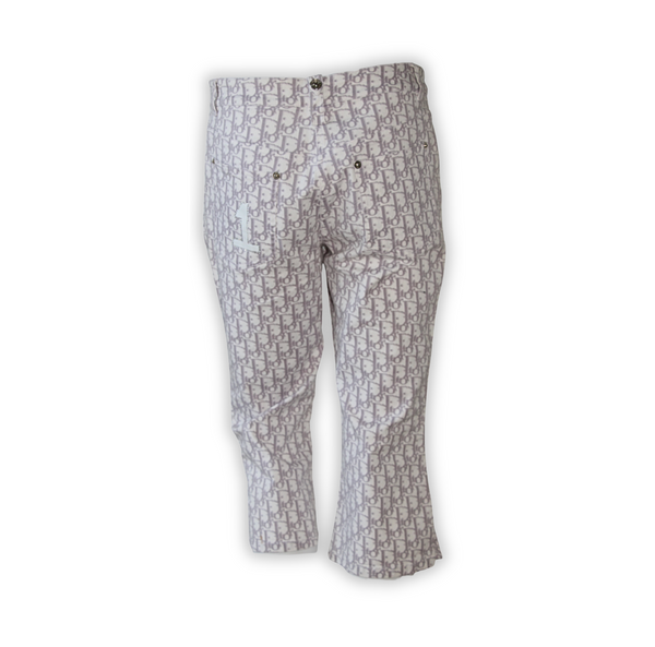Christian Dior by John Galliano Purple Trotter Monogram Capri Pants