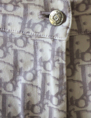 Christian Dior by John Galliano Purple Trotter Monogram Capri Pants