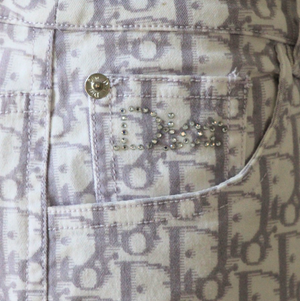 Christian Dior by John Galliano Purple Trotter Monogram Capri Pants
