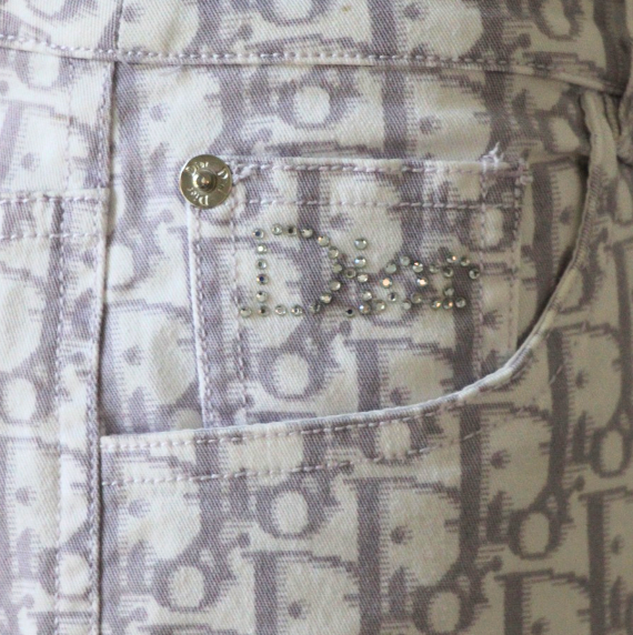Christian Dior by John Galliano Purple Trotter Monogram Capri Pants