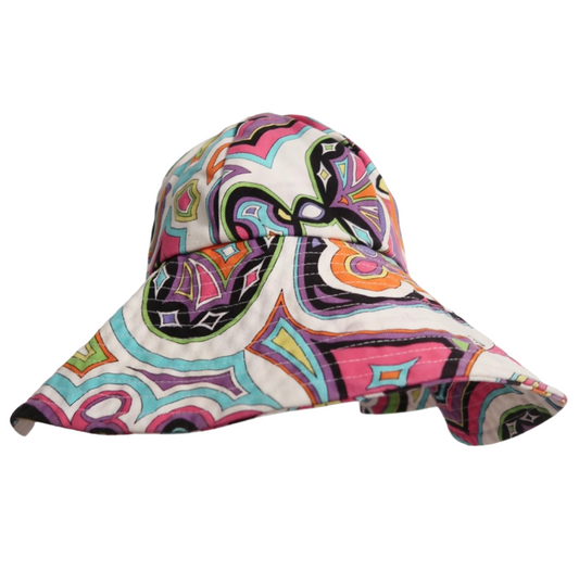 Emilio Pucci Multi-color Wide Brim Hat