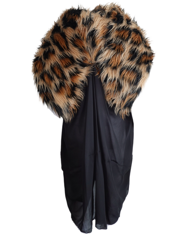 Junya Watanabe Comme Des Garçon Fall 2011 Fur Cape Docking Dress